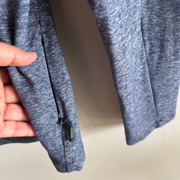 Lululemon Mens Surge Warm Crew Neck Long Sleeve Shirt Blue Black Size Large - Picture 7 of 8